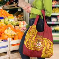 Personalised Kolisi Tonga Atele Grocery Bag Since 1882 Simple Ngatu Pattern LT9 - Polynesian Pride