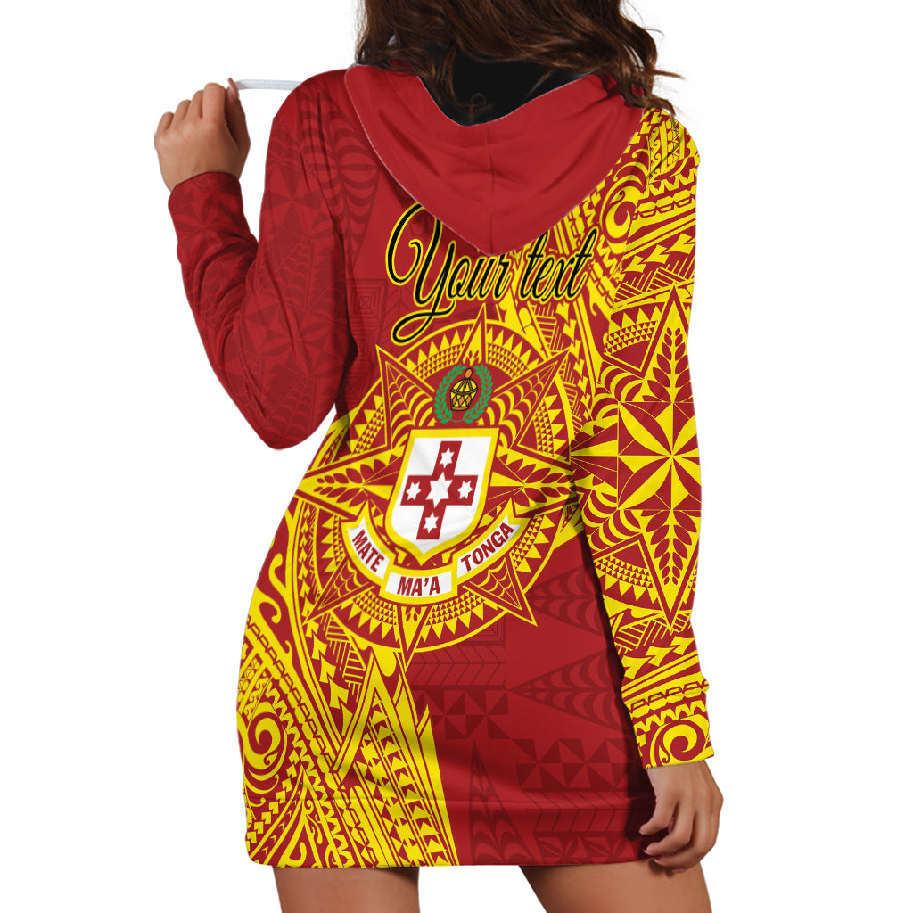 Personalised Kolisi Tonga Atele Hoodie Dress Since 1882 Simple Ngatu Pattern LT9 - Polynesian Pride