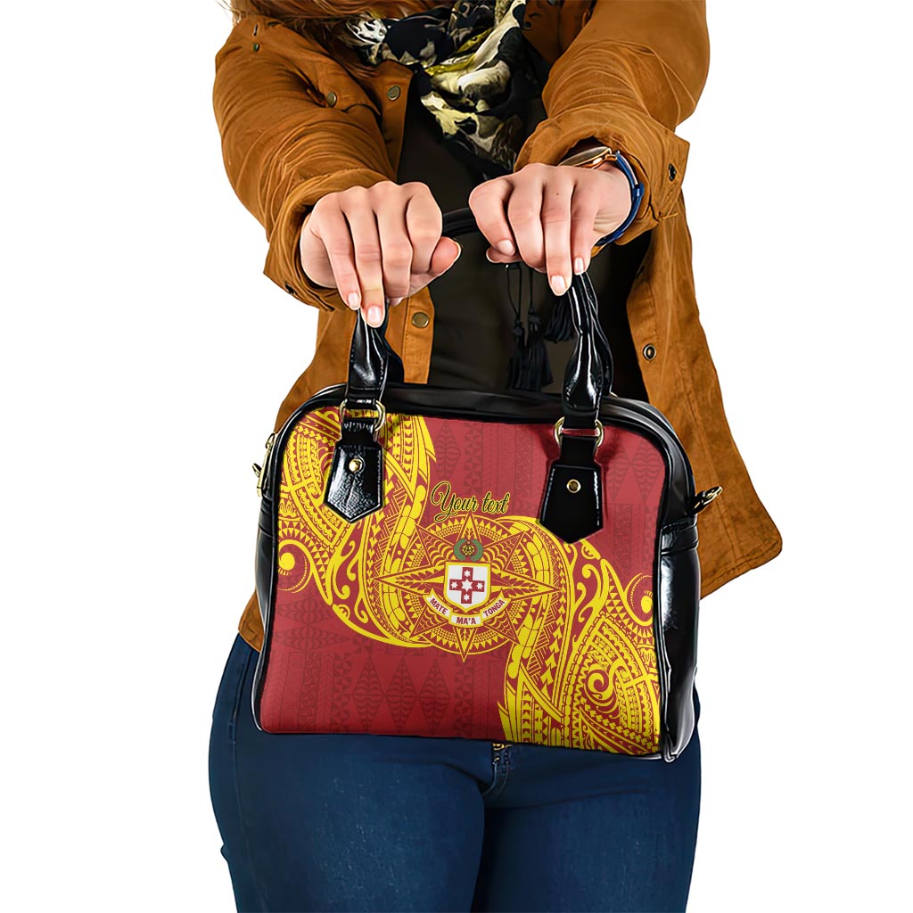 Personalised Kolisi Tonga Atele Shoulder Handbag Since 1882 Simple Ngatu Pattern