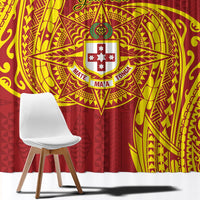 Personalised Kolisi Tonga Atele Window Curtain Since 1882 Simple Ngatu Pattern LT9 - Polynesian Pride