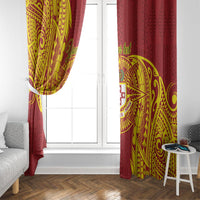Personalised Kolisi Tonga Atele Window Curtain Since 1882 Simple Ngatu Pattern LT9 - Polynesian Pride