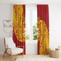 Personalised Kolisi Tonga Atele Window Curtain Since 1882 Simple Ngatu Pattern LT9 - Polynesian Pride
