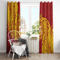 Personalised Kolisi Tonga Atele Window Curtain Since 1882 Simple Ngatu Pattern LT9 - Polynesian Pride