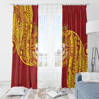 Personalised Kolisi Tonga Atele Window Curtain Since 1882 Simple Ngatu Pattern LT9 - Polynesian Pride