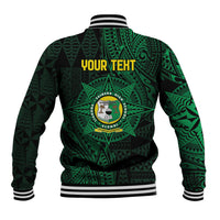 Personalised Tonga Liahona High School 76th Anniversary Baseball Jacket Special Kupesi Pattern LT9 - Polynesian Pride