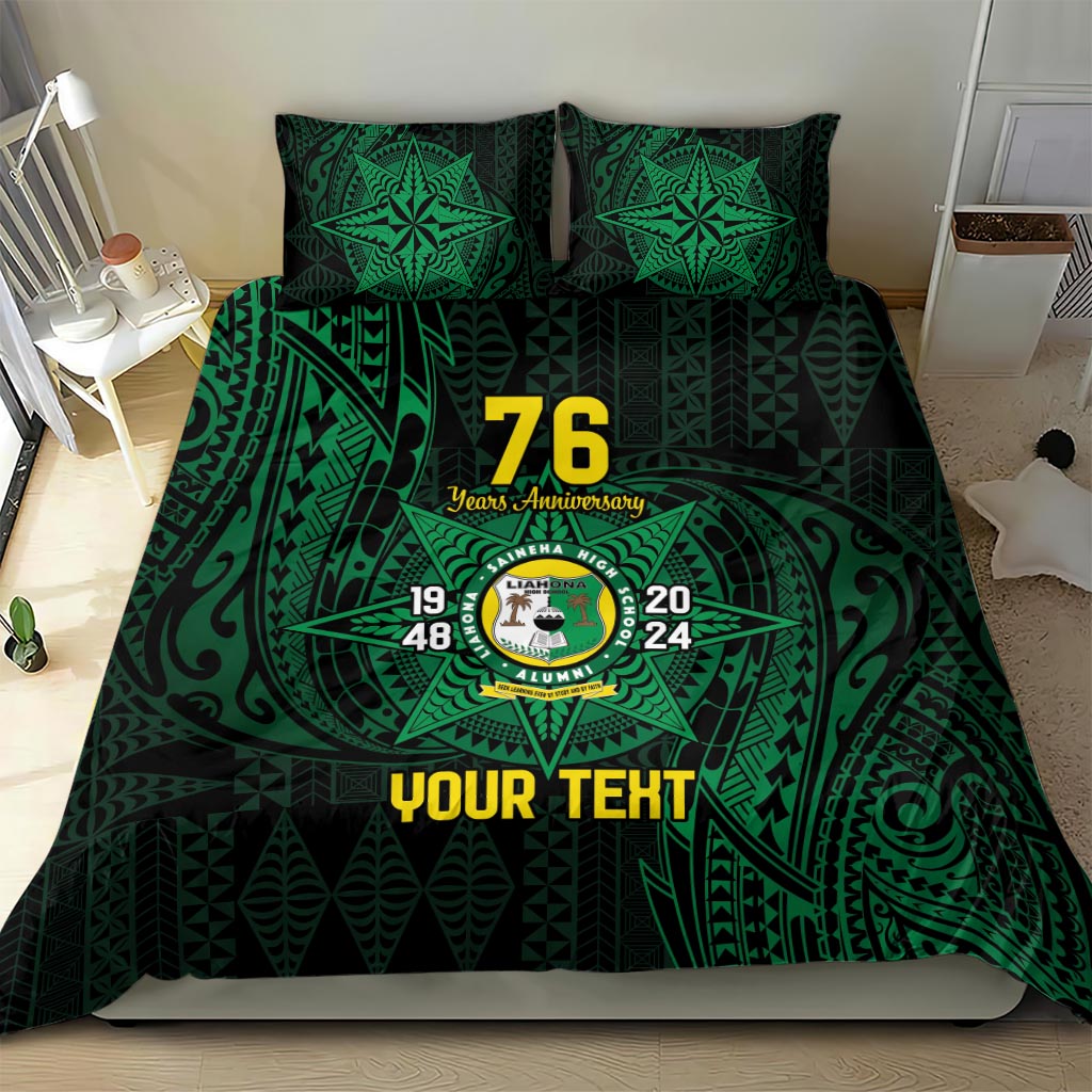 Personalised Tonga Liahona High School 76th Anniversary Bedding Set Special Kupesi Pattern LT9 - Polynesian Pride