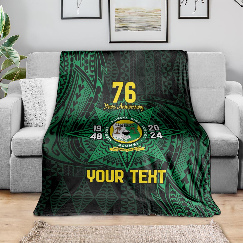 Personalised Tonga Liahona High School 76th Anniversary Blanket Special Kupesi Pattern LT9 - Polynesian Pride