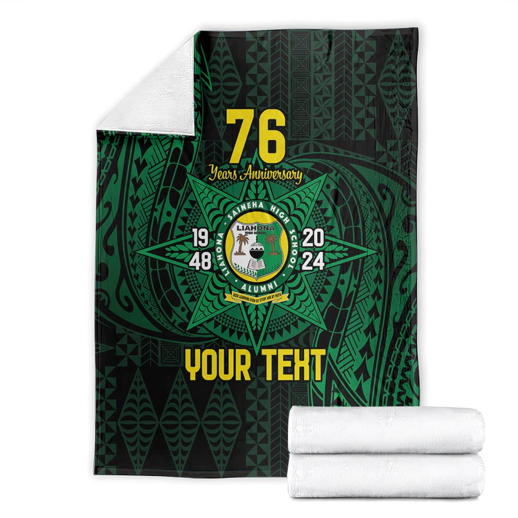 Personalised Tonga Liahona High School 76th Anniversary Blanket Special Kupesi Pattern LT9 - Polynesian Pride