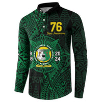 Personalised Tonga Liahona High School 76th Anniversary Button Sweatshirt Special Kupesi Pattern LT9 - Polynesian Pride