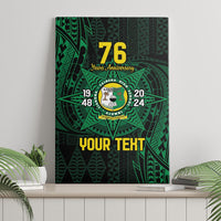 Personalised Tonga Liahona High School 76th Anniversary Canvas Wall Art Special Kupesi Pattern LT9 - Polynesian Pride