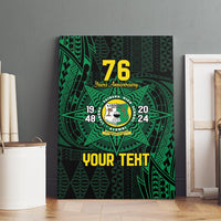 Personalised Tonga Liahona High School 76th Anniversary Canvas Wall Art Special Kupesi Pattern LT9 - Polynesian Pride