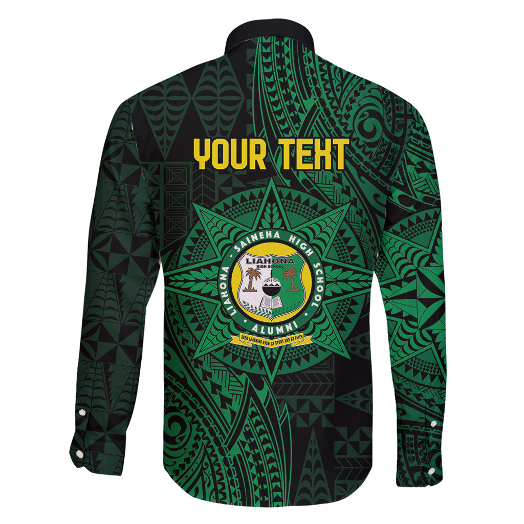 Personalised Tonga Liahona High School 76th Anniversary Family Matching Summer Maxi Dress and Hawaiian Shirt Special Kupesi Pattern LT9 - Polynesian Pride