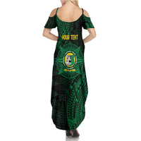 Personalised Tonga Liahona High School 76th Anniversary Family Matching Summer Maxi Dress and Hawaiian Shirt Special Kupesi Pattern LT9 - Polynesian Pride