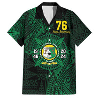 Personalised Tonga Liahona High School 76th Anniversary Hawaiian Shirt Special Kupesi Pattern LT9 Green - Polynesian Pride