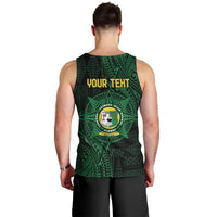 Personalised Tonga Liahona High School 76th Anniversary Men Tank Top Special Kupesi Pattern LT9 - Polynesian Pride