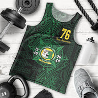 Personalised Tonga Liahona High School 76th Anniversary Men Tank Top Special Kupesi Pattern LT9 - Polynesian Pride