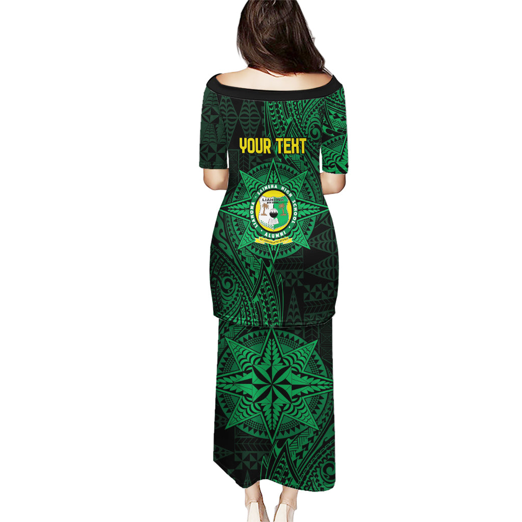 Personalised Tonga Liahona High School 76th Anniversary Puletasi Special Kupesi Pattern LT9 - Polynesian Pride