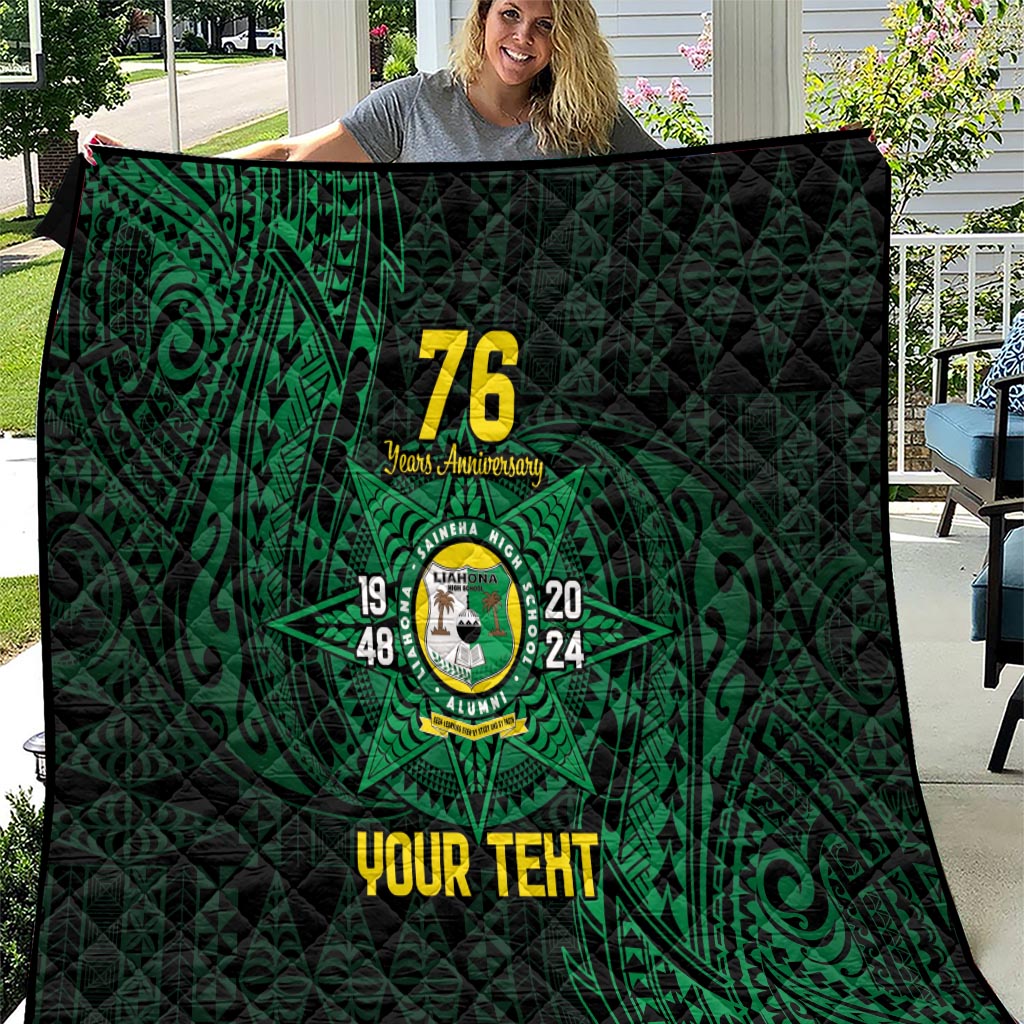 Personalised Tonga Liahona High School 76th Anniversary Quilt Special Kupesi Pattern