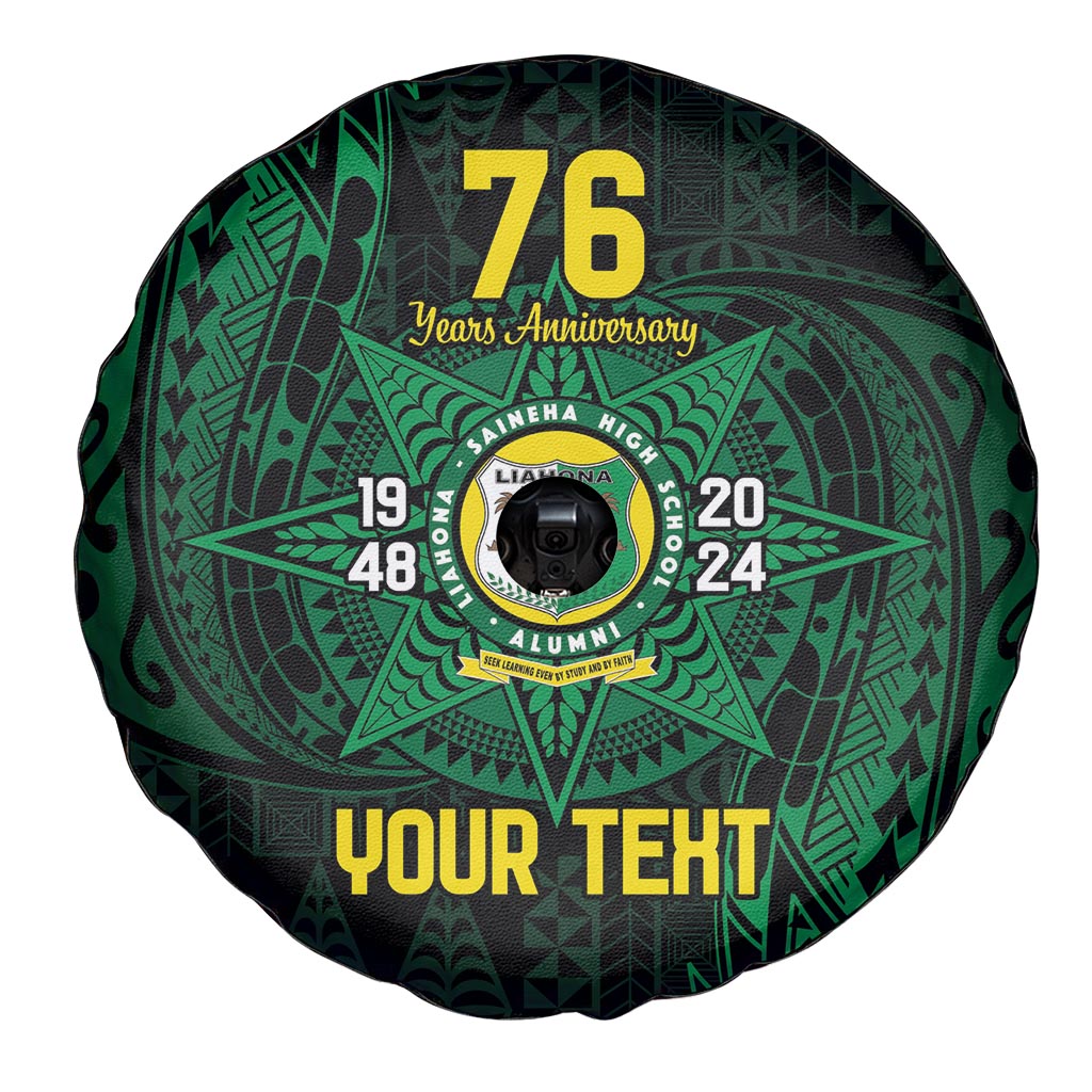 Personalised Tonga Liahona High School 76th Anniversary Spare Tire Cover Special Kupesi Pattern LT9 - Polynesian Pride