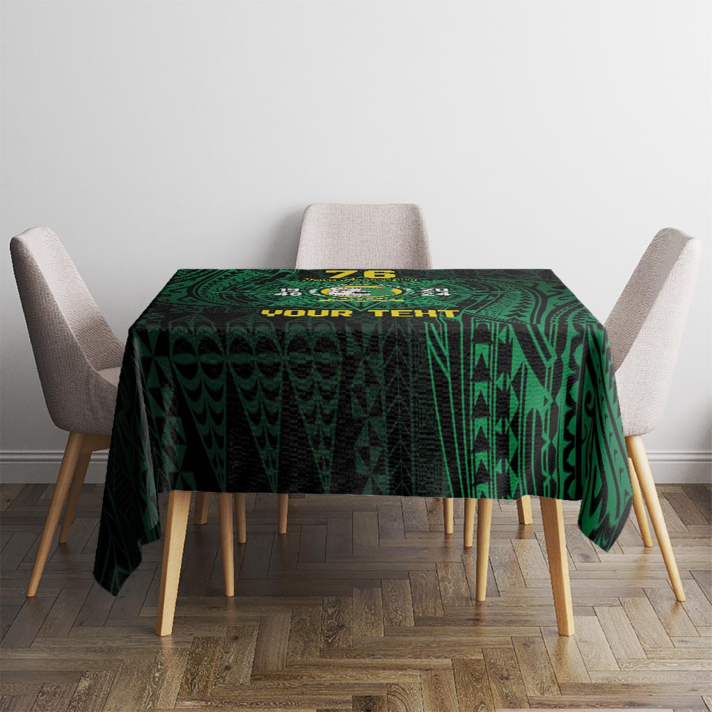 Personalised Tonga Liahona High School 76th Anniversary Tablecloth Special Kupesi Pattern LT9 - Polynesian Pride