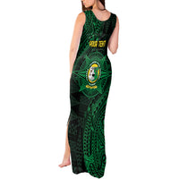 Personalised Tonga Liahona High School 76th Anniversary Tank Maxi Dress Special Kupesi Pattern LT9 - Polynesian Pride