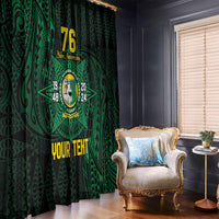 Personalised Tonga Liahona High School 76th Anniversary Window Curtain Special Kupesi Pattern LT9 - Polynesian Pride