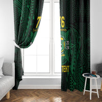 Personalised Tonga Liahona High School 76th Anniversary Window Curtain Special Kupesi Pattern LT9 - Polynesian Pride