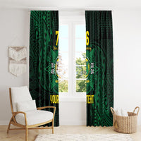 Personalised Tonga Liahona High School 76th Anniversary Window Curtain Special Kupesi Pattern LT9 - Polynesian Pride