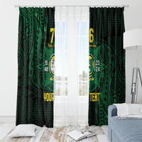 Personalised Tonga Liahona High School 76th Anniversary Window Curtain Special Kupesi Pattern LT9 - Polynesian Pride