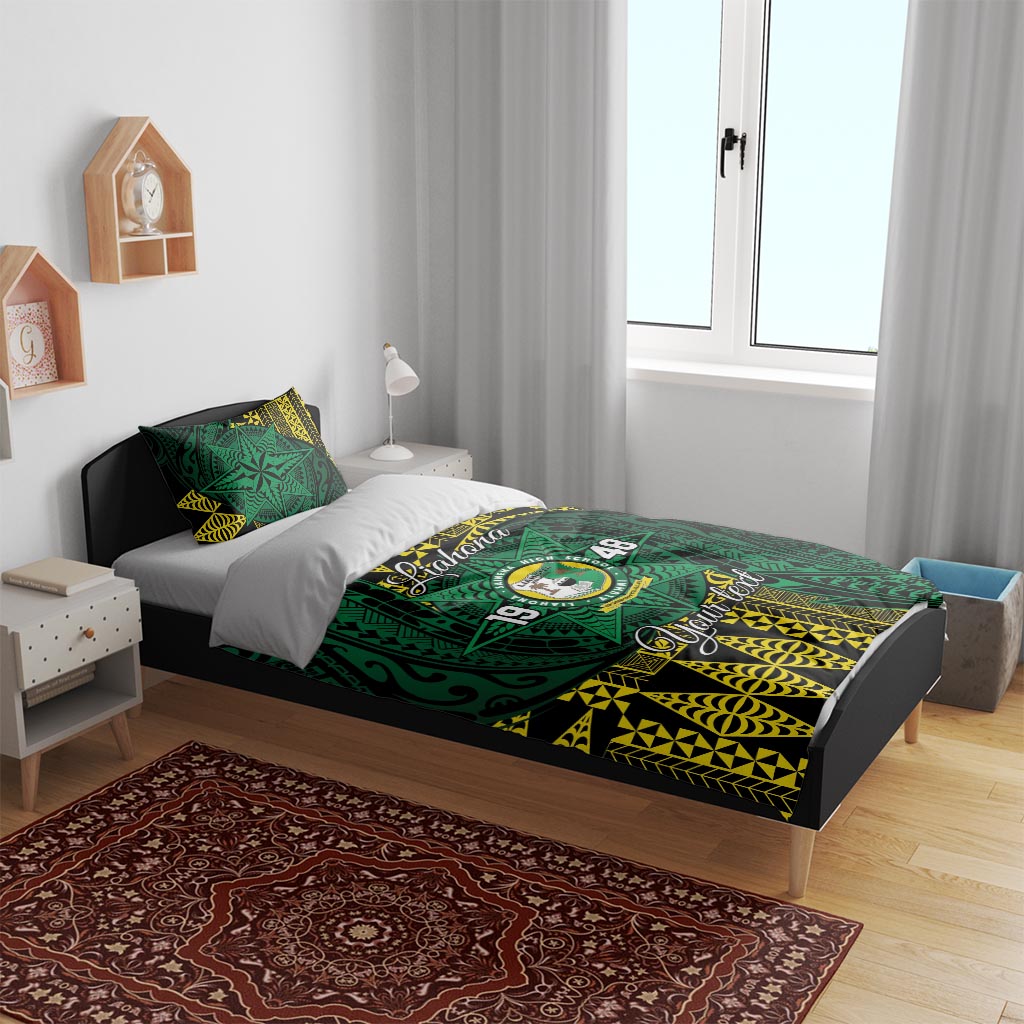 Personalised Tonga Liahona High School Bedding Set Since 1948 Special Kupesi Pattern LT9 - Polynesian Pride