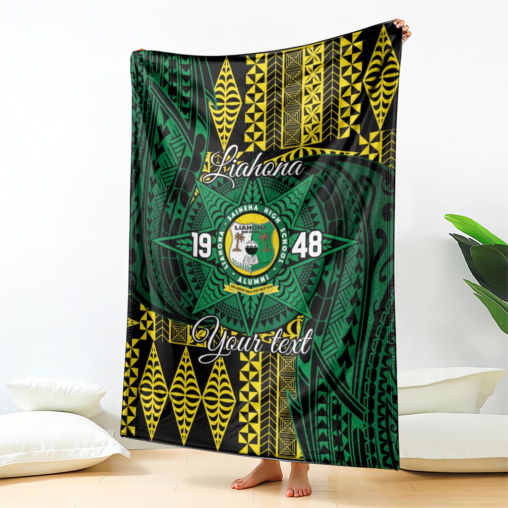 Personalised Tonga Liahona High School Blanket Since 1948 Special Kupesi Pattern LT9 - Polynesian Pride