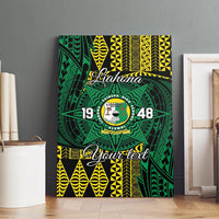 Personalised Tonga Liahona High School Canvas Wall Art Since 1948 Special Kupesi Pattern LT9 - Polynesian Pride