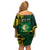 Personalised Tonga Liahona High School Family Matching Off Shoulder Short Dress and Hawaiian Shirt Since 1948 Special Kupesi Pattern