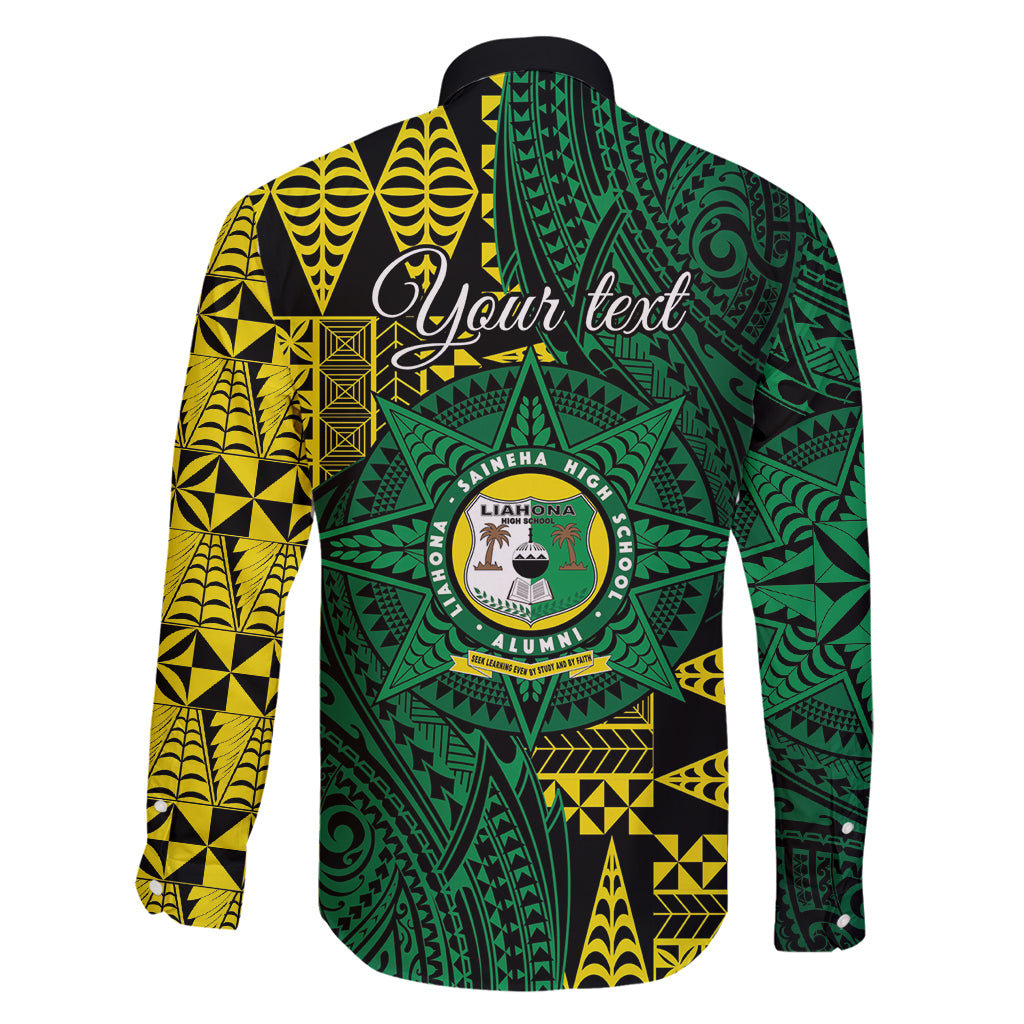 Personalised Tonga Liahona High School Family Matching Summer Maxi Dress and Hawaiian Shirt Since 1948 Special Kupesi Pattern LT9 - Polynesian Pride