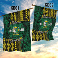 Personalised Tonga Liahona High School Garden Flag Since 1948 Special Kupesi Pattern LT9 - Polynesian Pride