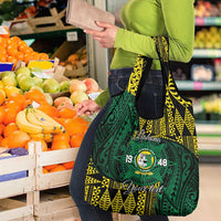 Personalised Tonga Liahona High School Grocery Bag Since 1948 Special Kupesi Pattern LT9 - Polynesian Pride