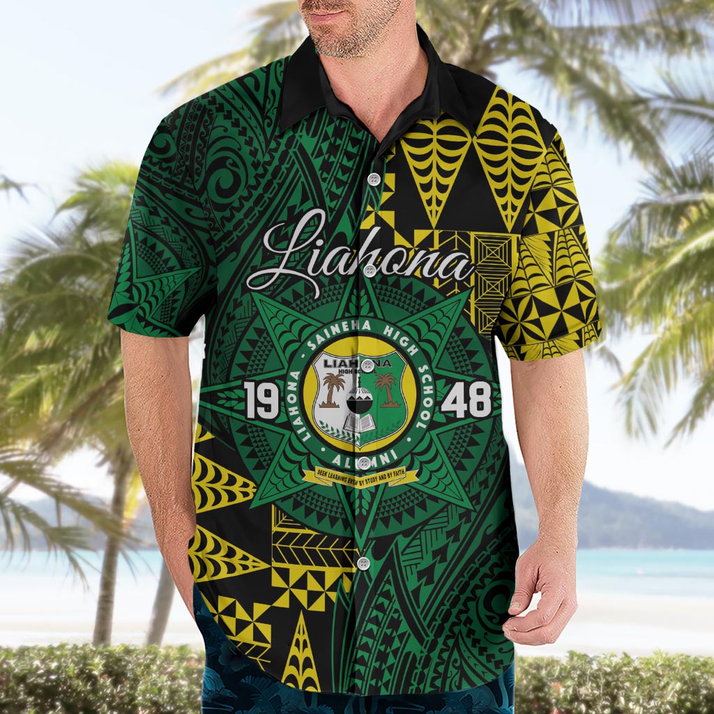 Personalised Tonga Liahona High School Hawaiian Shirt Since 1948 Special Kupesi Pattern LT9 - Polynesian Pride