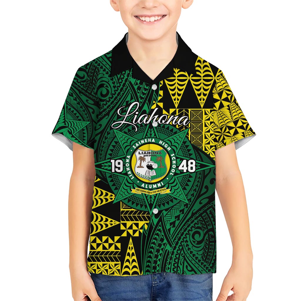 Personalised Tonga Liahona High School Hawaiian Shirt Since 1948 Special Kupesi Pattern LT9 - Polynesian Pride