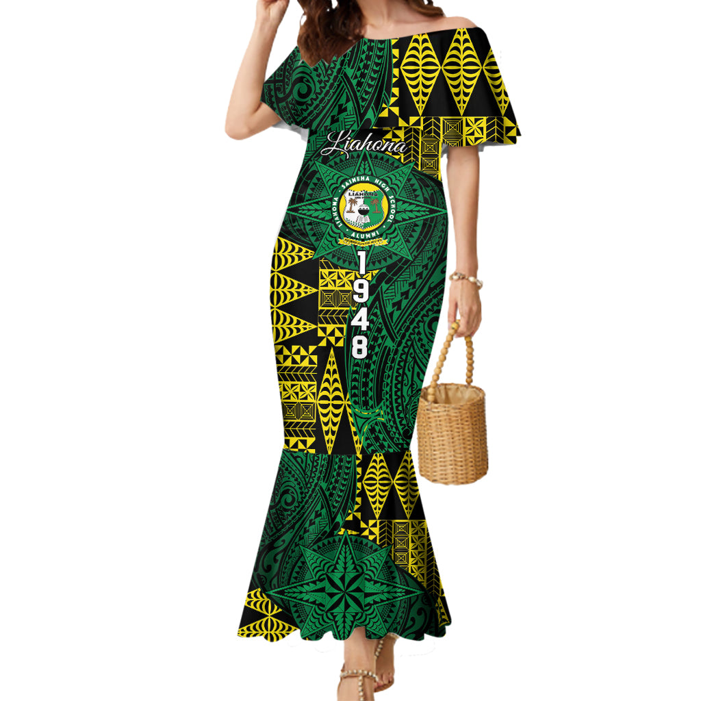 Personalised Tonga Liahona High School Mermaid Dress Since 1948 Special Kupesi Pattern