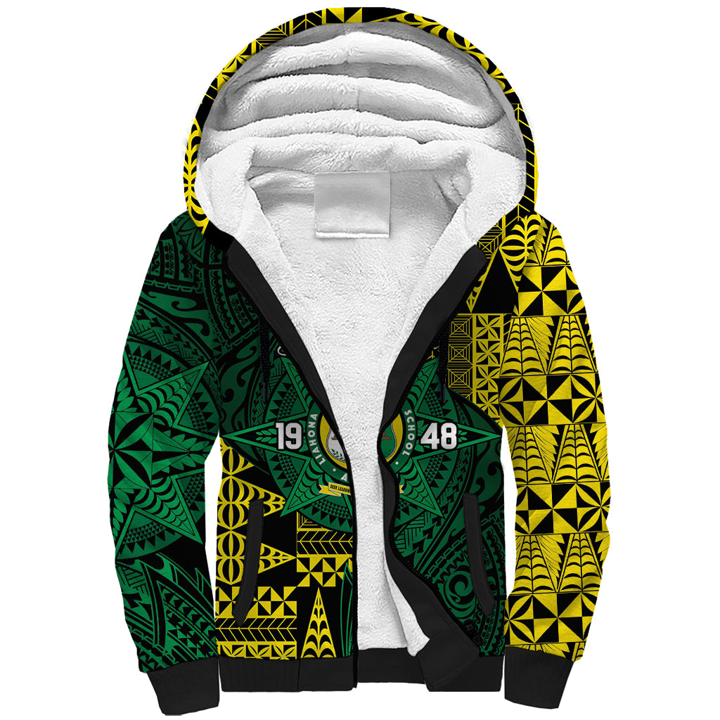 Personalised Tonga Liahona High School Sherpa Hoodie Since 1948 Special Kupesi Pattern