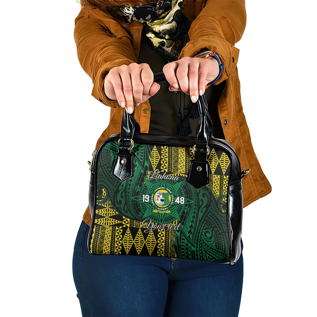 Personalised Tonga Liahona High School Shoulder Handbag Since 1948 Special Kupesi Pattern