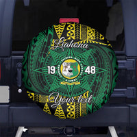 Personalised Tonga Liahona High School Spare Tire Cover Since 1948 Special Kupesi Pattern LT9 - Polynesian Pride