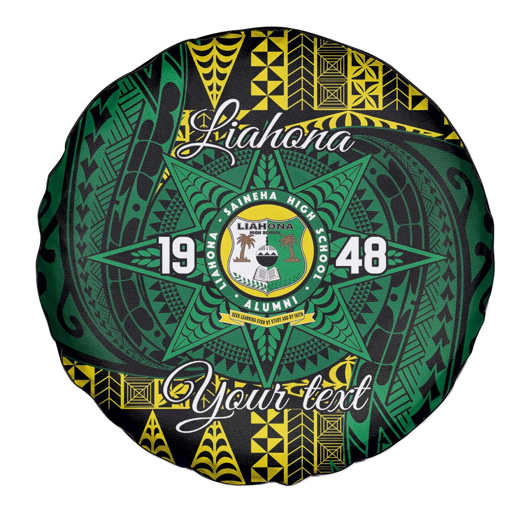 Personalised Tonga Liahona High School Spare Tire Cover Since 1948 Special Kupesi Pattern LT9 - Polynesian Pride