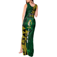 Personalised Tonga Liahona High School Tank Maxi Dress Since 1948 Special Kupesi Pattern LT9 - Polynesian Pride