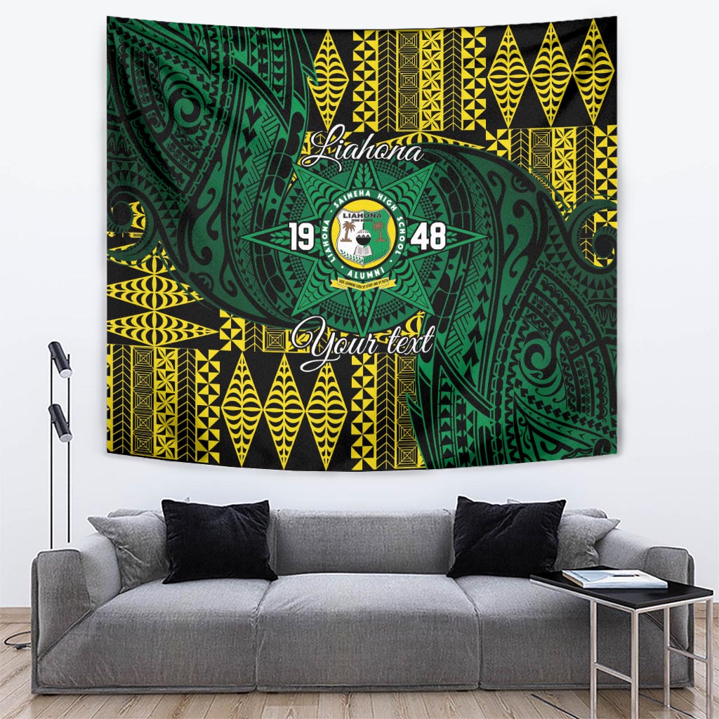 Personalised Tonga Liahona High School Tapestry Since 1948 Special Kupesi Pattern