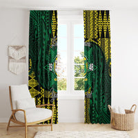 Personalised Tonga Liahona High School Window Curtain Since 1948 Special Kupesi Pattern LT9 - Polynesian Pride