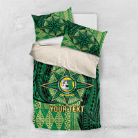 Personalised Tonga Saineha High School Bedding Set Since 1978 Special Kupesi Pattern LT9 US Twin 172cm x 218cm Green - Polynesian Pride