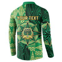 Personalised Tonga Saineha High School Button Sweatshirt Since 1978 Special Kupesi Pattern LT9 - Polynesian Pride