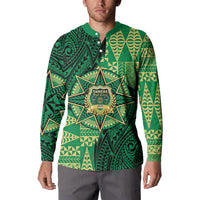 Personalised Tonga Saineha High School Button Sweatshirt Since 1978 Special Kupesi Pattern LT9 - Polynesian Pride