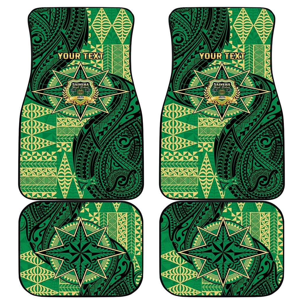 Personalised Tonga Saineha High School Car Mats Since 1978 Special Kupesi Pattern LT9 - Polynesian Pride